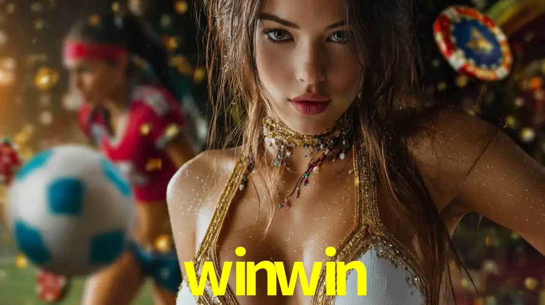 Mulher elegante representando a combinação de glamour e emoção das apostas esportivas, com uma jogadora de futebol ao fundo, destacando a ação no winwin.